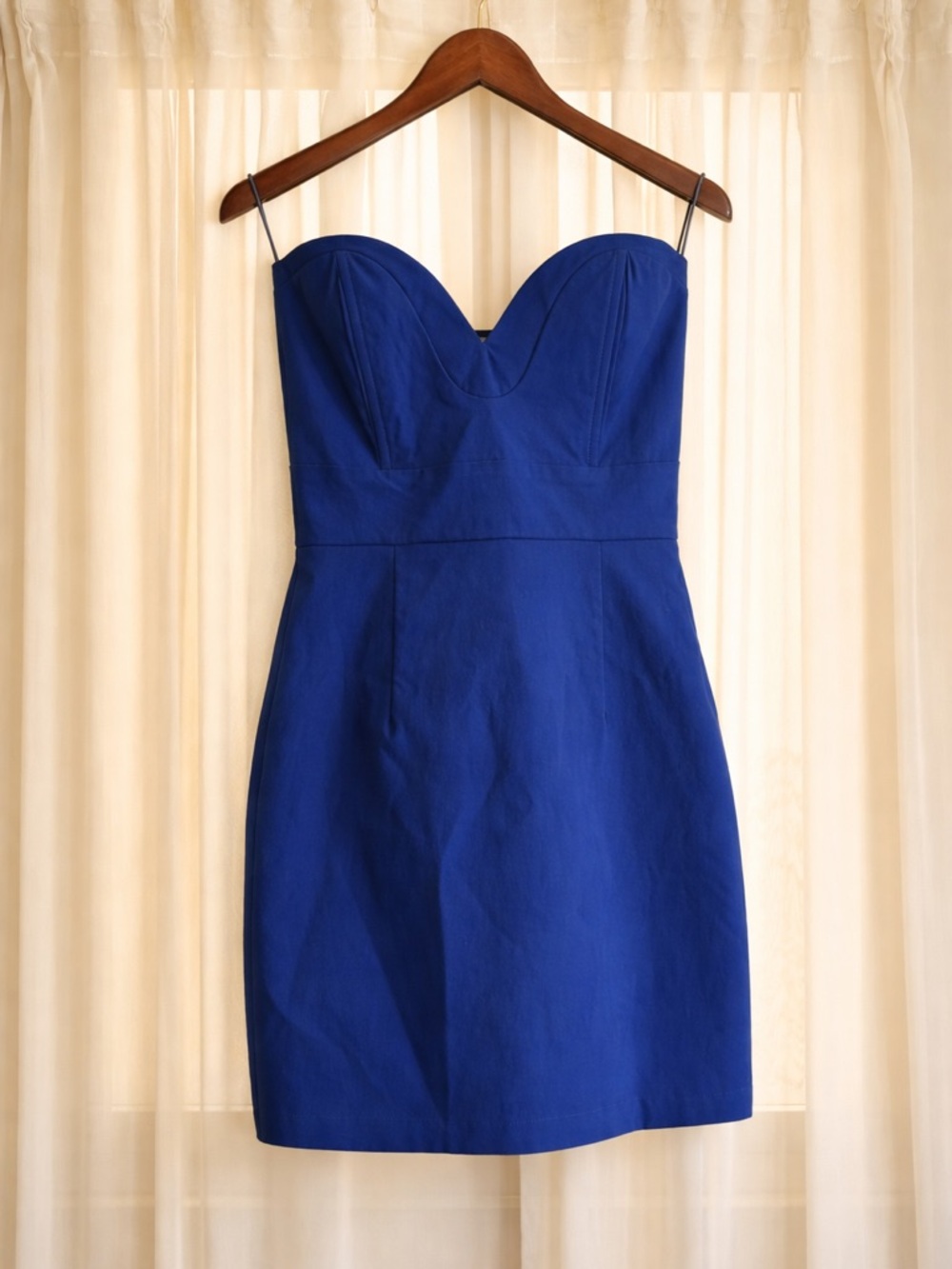 Windsor Cobalt Blue Strapless Sweetheart Mini Dress - Picture 2 of 3